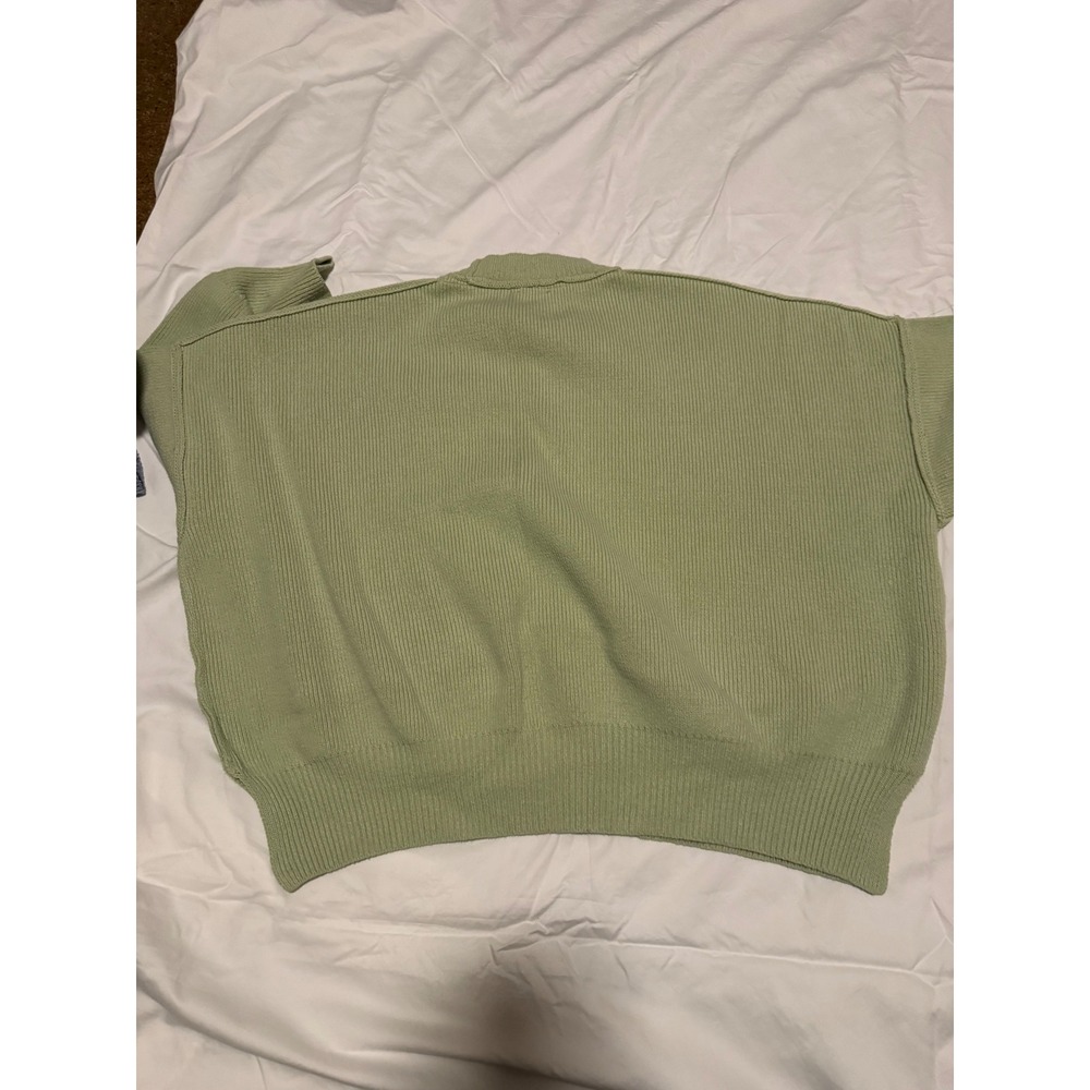 Urban Daisy Sage Green Ribbed Mock Neck Oversized Sweater Large